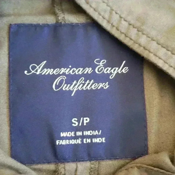 American Eagle Outfitters Military Green Lightweight Bomber Jacket Small - Picture 3 of 8